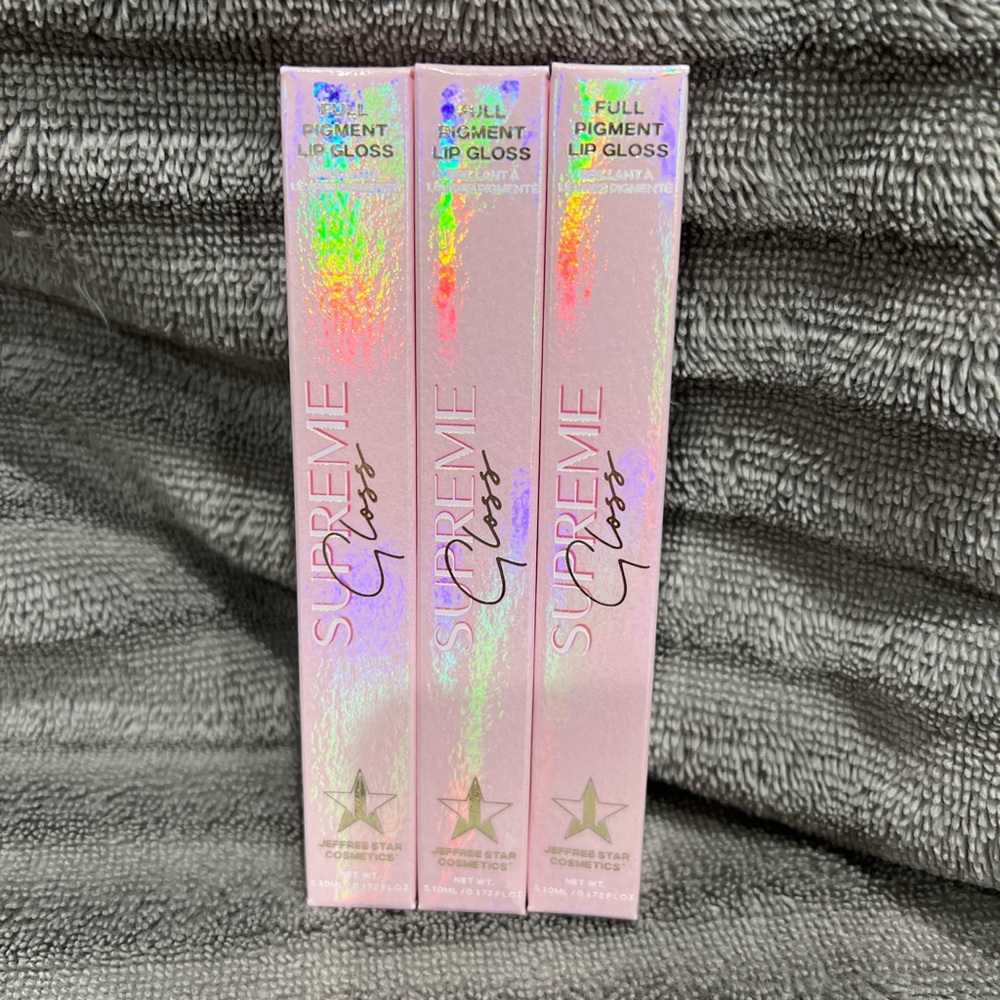 Jeffree Star Supreme Gloss Full Pigment Lip Gloss - Pink Holographic Packaging